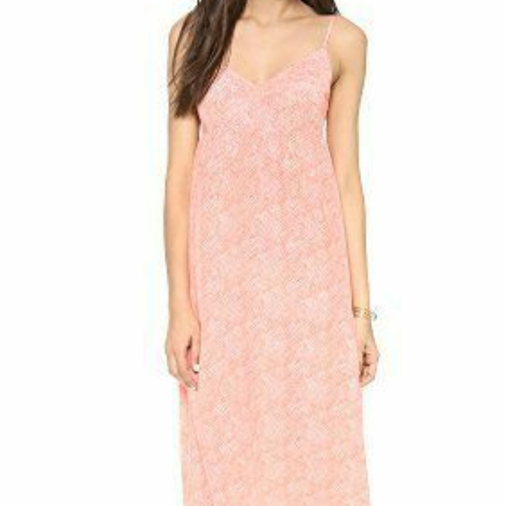 New $438 Joie Maxi Dress Silk Mayan Red orange M